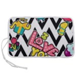 Vector Romantic Love Seamless Pattern Pen Storage Case (M)