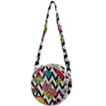 Vector Romantic Love Seamless Pattern Crossbody Circle Bag