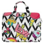 Vector Romantic Love Seamless Pattern MacBook Pro 16  Double Pocket Laptop Bag 