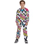 Vector Romantic Love Seamless Pattern Kids  Sweatshirt set
