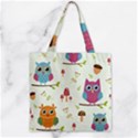 Zipper Grocery Tote Bag 