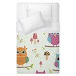 Forest Seamless Pattern With Cute Owls Duvet Cover (Single Size)