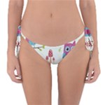 Forest Seamless Pattern With Cute Owls Reversible Bikini Bottoms