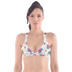 Forest Seamless Pattern With Cute Owls Plunge Bikini Top