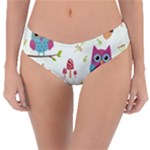 Forest Seamless Pattern With Cute Owls Reversible Classic Bikini Bottoms