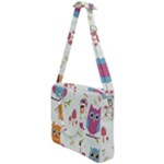 Forest Seamless Pattern With Cute Owls Cross Body Office Bag