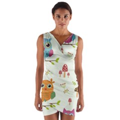 Wrap Front Bodycon Dress 
