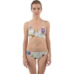 Forest Seamless Pattern With Cute Owls Wrap Around Bikini Set