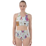 Forest Seamless Pattern With Cute Owls Racer Back Bikini Set