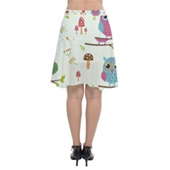 Chiffon Wrap Front Skirt 