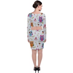 Long Sleeve Crop Top & Bodycon Skirt Set 