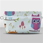 Forest Seamless Pattern With Cute Owls Handbag Organizer