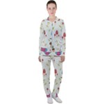 Forest Seamless Pattern With Cute Owls Casual Jacket and Pants Set