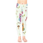 Forest Seamless Pattern With Cute Owls Kids  Leggings