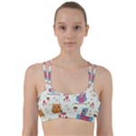 Forest Seamless Pattern With Cute Owls Line Them Up Sports Bra