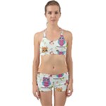 Forest Seamless Pattern With Cute Owls Back Web Gym Set