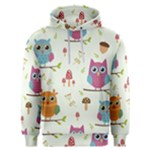 Forest Seamless Pattern With Cute Owls Men s Overhead Hoodie