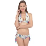 Forest Seamless Pattern With Cute Owls Tie It Up Bikini Set