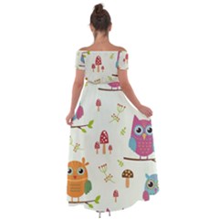 Off Shoulder Open Front Chiffon Dress 