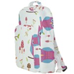 Forest Seamless Pattern With Cute Owls Double Compartment Backpack