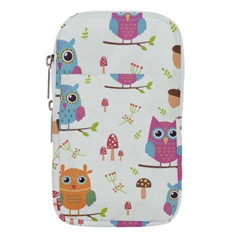 Forest Seamless Pattern With Cute Owls Waist Pouch (Small) from ArtsNow.com