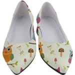 Forest Seamless Pattern With Cute Owls Women s Block Heels 