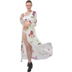 Forest Seamless Pattern With Cute Owls Maxi Chiffon Beach Wrap