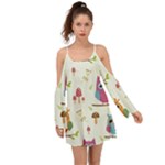 Forest Seamless Pattern With Cute Owls Boho Dress