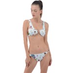 Forest Seamless Pattern With Cute Owls Ring Detail Crop Bikini Set