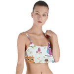 Forest Seamless Pattern With Cute Owls Layered Top Bikini Top 