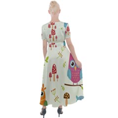 Button Up Short Sleeve Maxi Dress 