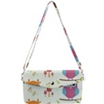Forest Seamless Pattern With Cute Owls Removable Strap Clutch Bag