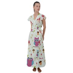 Flutter Sleeve Maxi Dress 