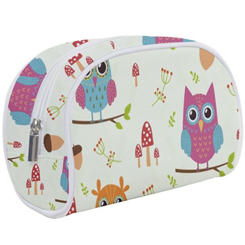 Forest Seamless Pattern With Cute Owls Make Up Case (Large) from ArtsNow.com