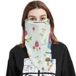 Forest Seamless Pattern With Cute Owls Face Covering Bandana (Triangle)