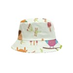 Forest Seamless Pattern With Cute Owls Bucket Hat (Kids)