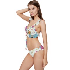 Low Cut Ruffle Edge Bikini Set 