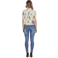 Puffed Short Sleeve Button Up Jacket 