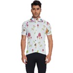 Forest Seamless Pattern With Cute Owls Men s Short Sleeve Cycling Jersey