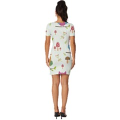 Fitted Knot Split End Bodycon Dress 