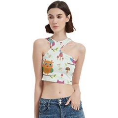 Forest Seamless Pattern With Cute Owls Cut Out Top from ArtsNow.com