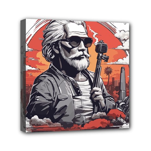 ai generator t hirt design Mini Canvas 6  x 6  (Stretched) from ArtsNow.com