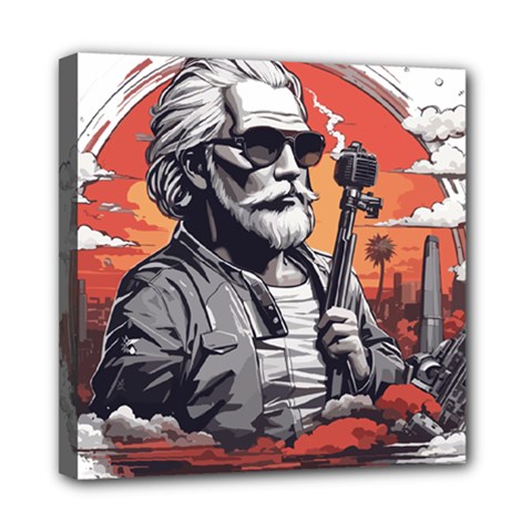 ai generator t hirt design Mini Canvas 8  x 8  (Stretched) from ArtsNow.com