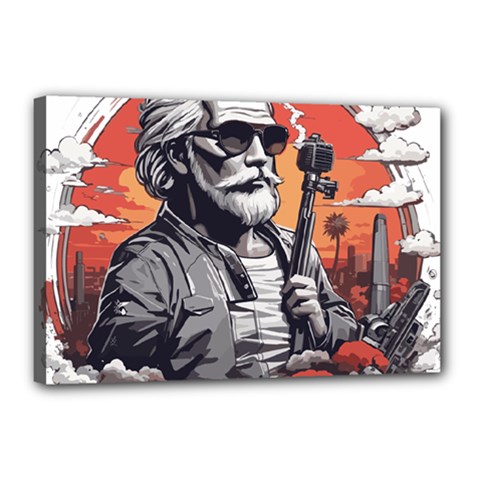 ai generator t hirt design Canvas 18  x 12  (Stretched) from ArtsNow.com