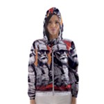ai generator t hirt design Women s Hooded Windbreaker