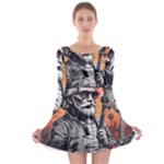 ai generator t hirt design Long Sleeve Skater Dress
