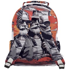 Rounded Multi Pocket Backpack 