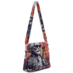 Zipper Messenger Bag 