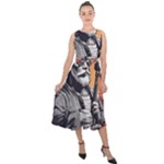 ai generator t hirt design Midi Tie-Back Chiffon Dress