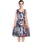 ai generator t hirt design V-Neck Midi Sleeveless Dress 